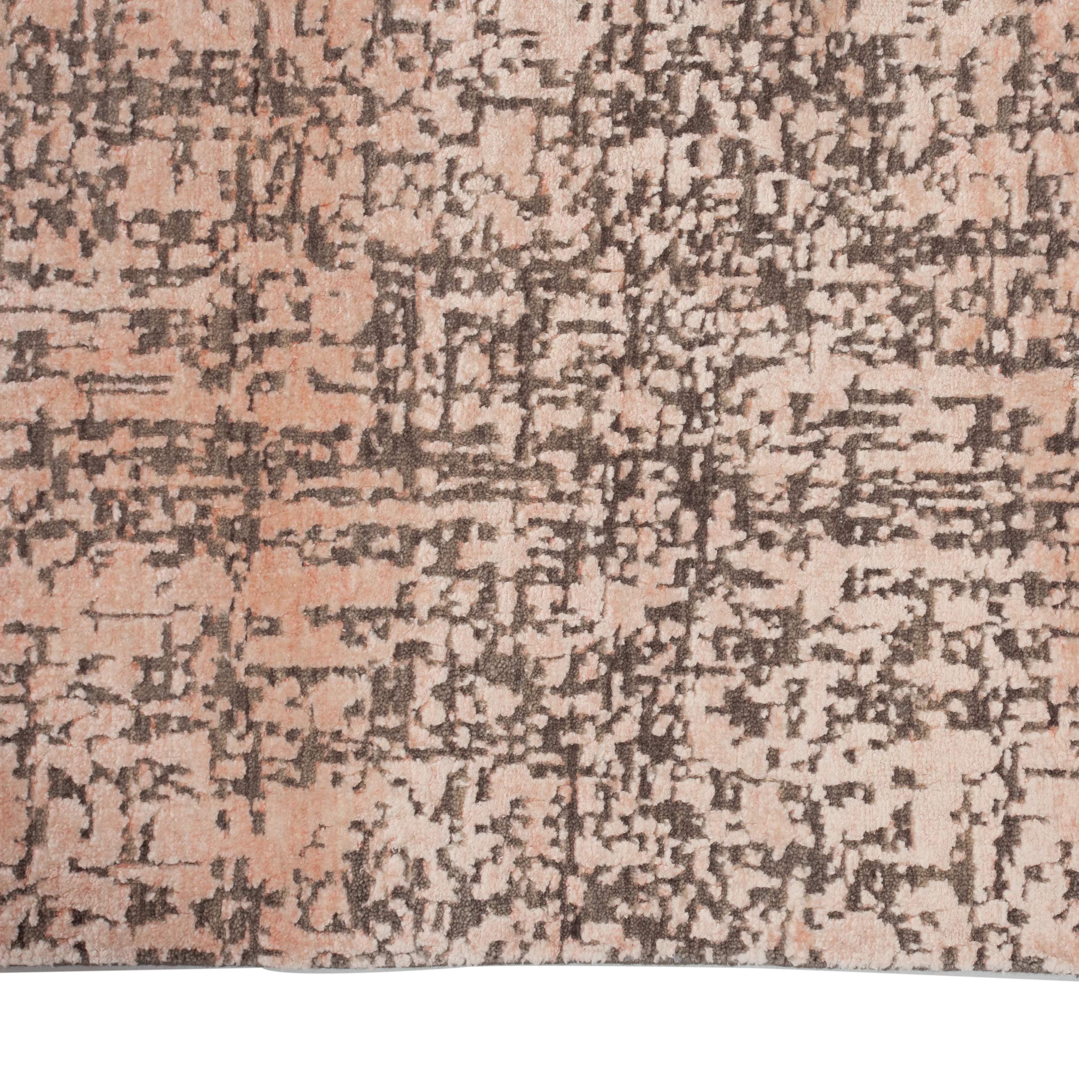 Pink Modern Wool Blend Rug - 5'1" x 8'
