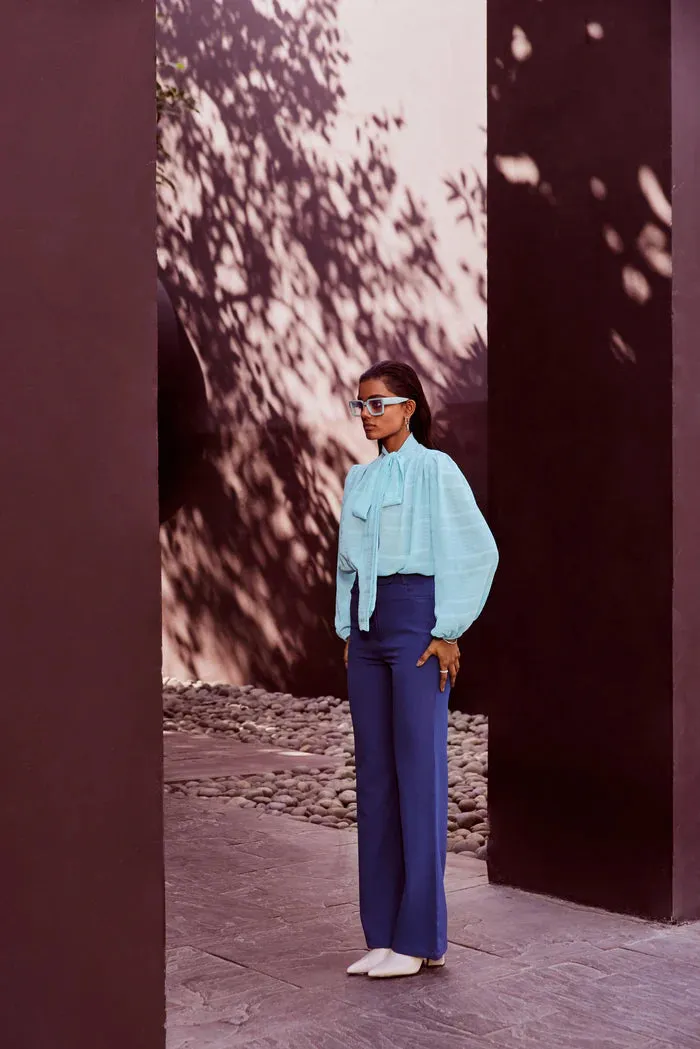 Qua Women Everyaday Hi-rise Flared Trousers