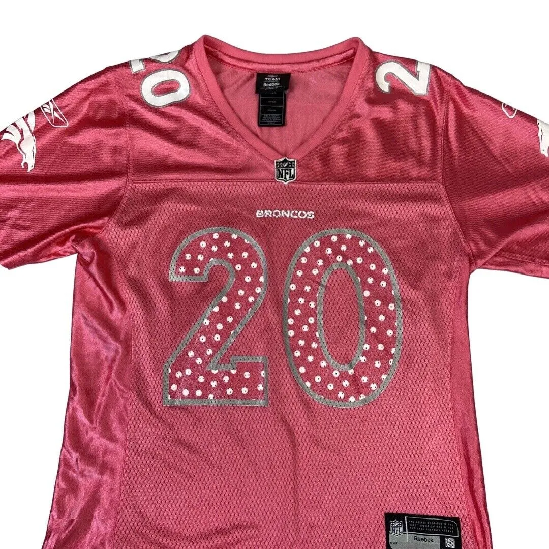 Reebok Pink Denver Broncos Womens NFL DAWKINS #20 Jersey Medium