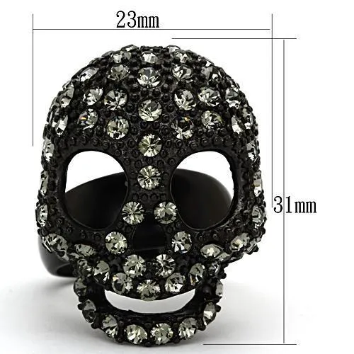 Ring Top GRD Crystal Black Diamond TK992 for Women Style Stainless
