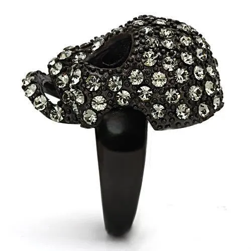 Ring Top GRD Crystal Black Diamond TK992 for Women Style Stainless