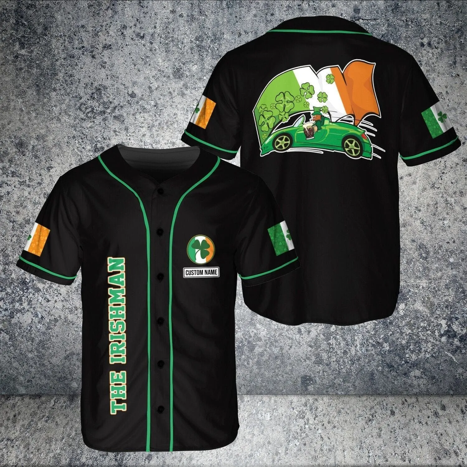 The Irishman Personalized Baseball Jersey, Patrick Day Shirt