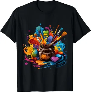 Unisex-Adults Black Art T-Shirt