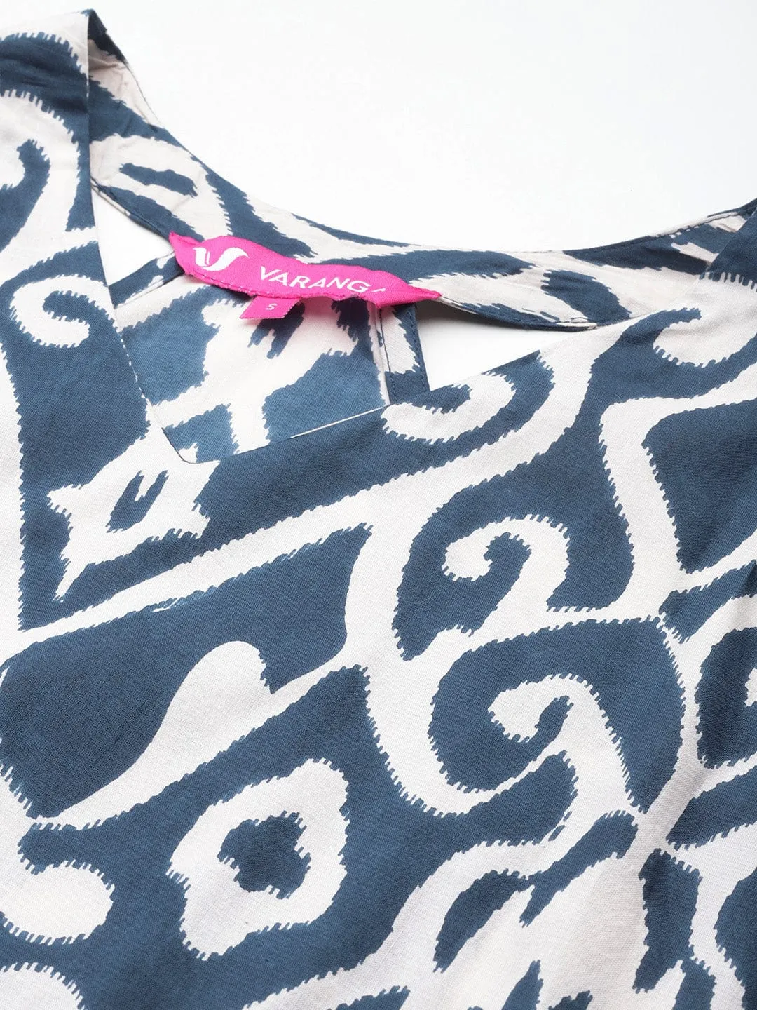 Varanga Ikat Printed Pure Cotton Kurta With Palazzos