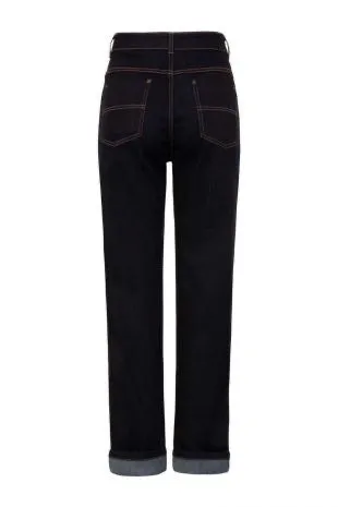 Weston Denim Jeans in Navy by Hell Bunny