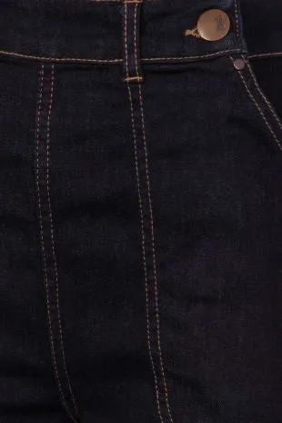 Weston Denim Jeans in Navy by Hell Bunny